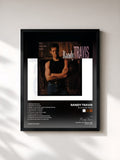 #noir Tableau de l'album No Holdin' Back de Randy Travis, cadre noir, imprimé et encadré en France