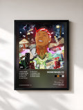 #noir Tableau de l'album Bet On Me de Moneybagg Yo, cadre noir, imprimé et encadré en France