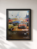 #noir Tableau de l'album Retropolis - City Of Joy de Naif, cadre noir, imprimé et encadré en France
