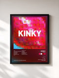#noir Tableau de l'album Kinky de Kinky, cadre noir, imprimé et encadré en France