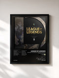 #noir The Music of League of Legends: Season 9 (Original Game Soundtrack) by League of Legends as a framed art print, black frame, printed and framed in France