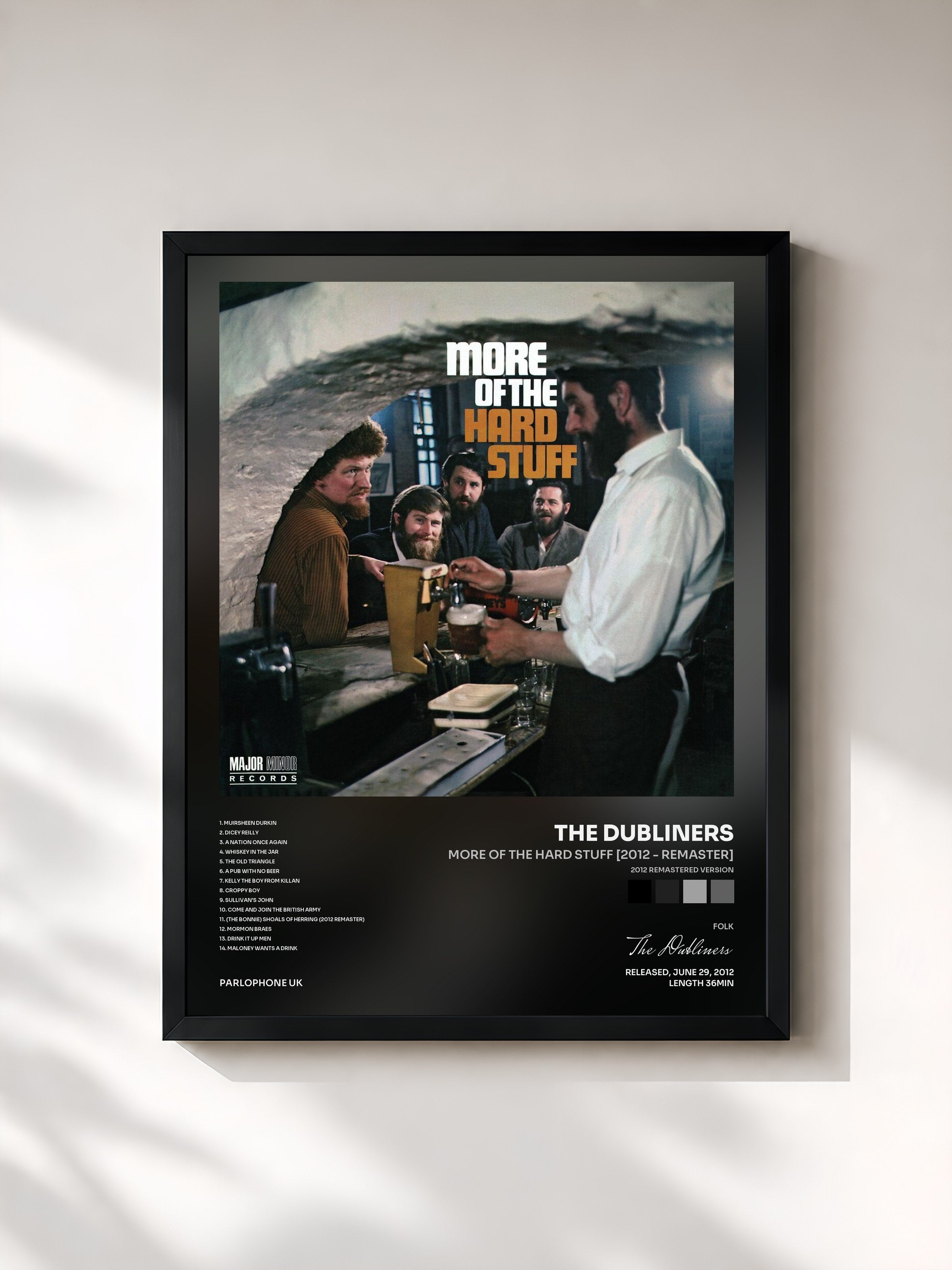 #noir Tableau de l'album More of the Hard Stuff [2012 - Remaster] (2012 Remastered Version) de The Dubliners, cadre noir, imprimé et encadré en France