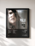 #noir Tableau de l'album Intima Guerra Fria de Malú, cadre noir, imprimé et encadré en France