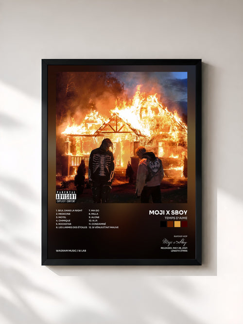 Moji x Sboy · Temps d'aime — Affiche encadrée