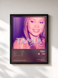 #noir Tableau de l'album Into You de Tamia, cadre noir, imprimé et encadré en France