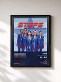 #noir Tableau de l'album Deeper Shade Of Blue (Remixes) de Steps, cadre noir, imprimé et encadré en France