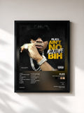 #noir Tableau de l'album Ain't No Mixtape Bih de Plies, cadre noir, imprimé et encadré en France