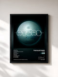 #noir Tableau de l'album Atlas de The Bluetones, cadre noir, imprimé et encadré en France