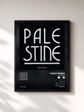 #noir Tableau de l'album Palestine de Yann Tiersen, cadre noir, imprimé et encadré en France