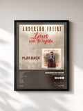 #noir Tableau de l'album Deus Não Te Rejeita (Playback) de Anderson Freire, cadre noir, imprimé et encadré en France