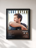 #noir Tableau de l'album Doin' My Thing de Luke Bryan, cadre noir, imprimé et encadré en France