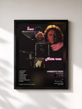 #noir Tableau de l'album Notte rosa de Umberto Tozzi, cadre noir, imprimé et encadré en France