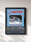 #noir Tableau de l'album Here Comes Santa Claus de Gene Autry, cadre noir, imprimé et encadré en France