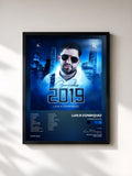 #noir Tableau de l'album Corridos 2019 de Luis R Conriquez, cadre noir, imprimé et encadré en France