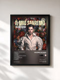 #noir Tableau de l'album Il Mio Sanremo de Valerio Scanu, cadre noir, imprimé et encadré en France