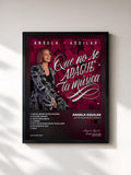 #noir Tableau de l'album Que No Se Apague La Música de Angela Aguilar, cadre noir, imprimé et encadré en France