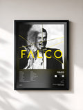 #noir Tableau de l'album FALCO 60 de Falco, cadre noir, imprimé et encadré en France