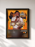 #noir Tableau de l'album Pra Encher e Derramar 2.0 de Netto Brito, cadre noir, imprimé et encadré en France