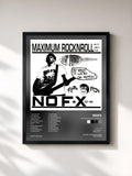 #noir Tableau de l'album Maximum Rocknroll de NOFX, cadre noir, imprimé et encadré en France