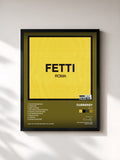 #noir Tableau de l'album Fetti de Curren$y, cadre noir, imprimé et encadré en France