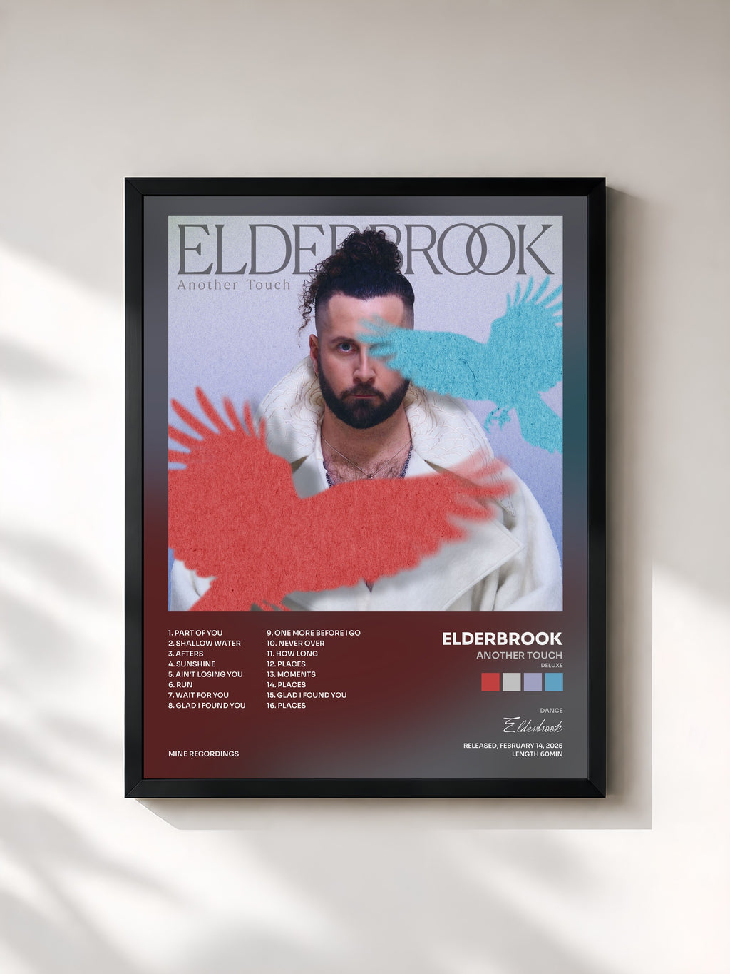 #noir Tableau de l'album Another Touch (Deluxe) de Elderbrook, cadre noir, imprimé et encadré en France
