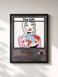 #noir Tableau de l'album The Gift de Pia Mia, cadre noir, imprimé et encadré en France