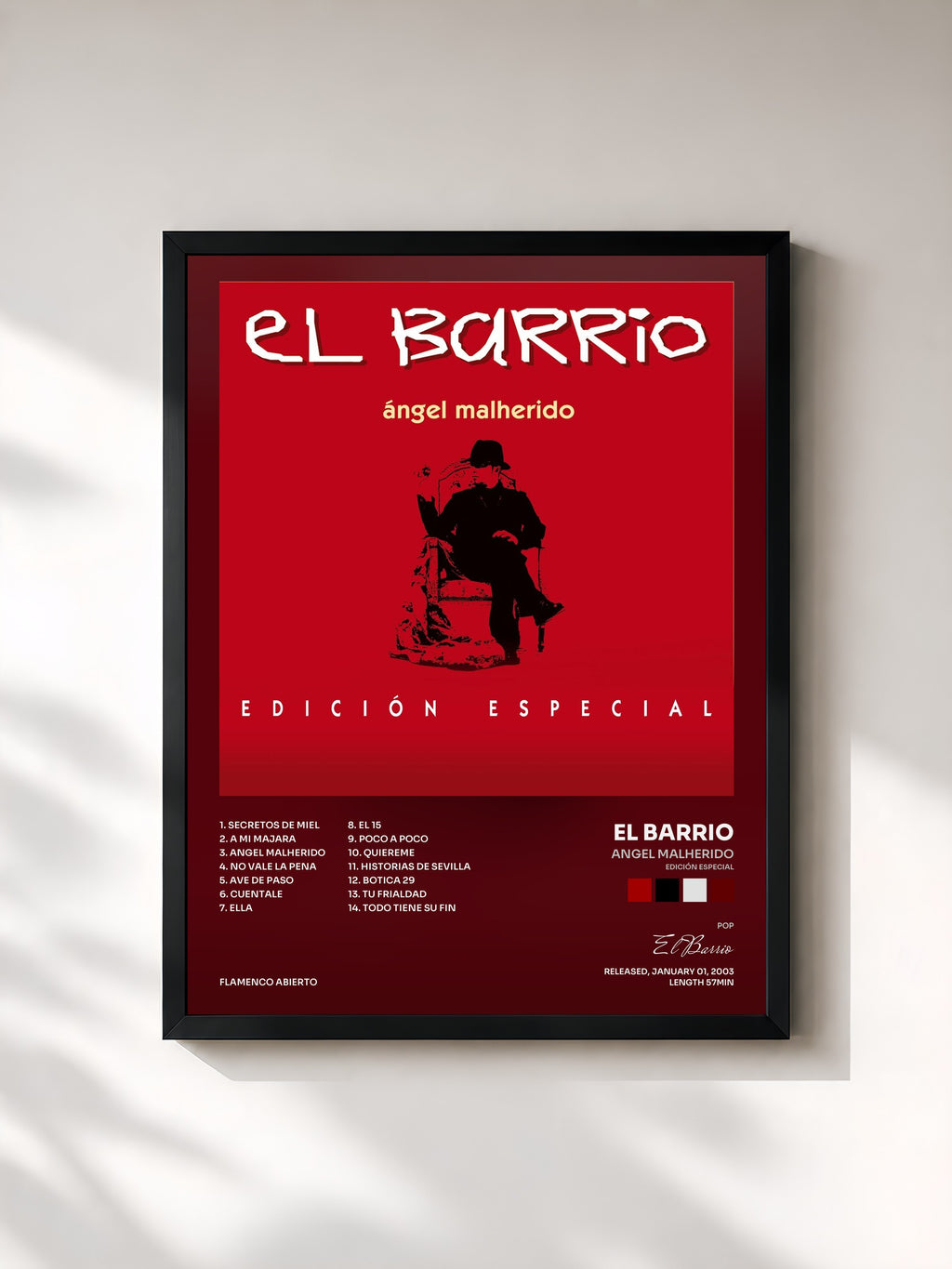 #noir Angel Malherido (Edición Especial) di El Barrio in stampa incorniciata, cornice nera, stampata e incorniciata in Francia