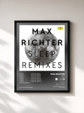 #noir Tableau de l'album Sleep (Remixes) de Max Richter, cadre noir, imprimé et encadré en France