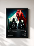 #noir Tableau de l'album SANTANA MONEY GANG de Sfera Ebbasta, cadre noir, imprimé et encadré en France