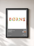 #noir Tableau de l'album Candy de BØRNS, cadre noir, imprimé et encadré en France