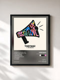 #noir Tableau de l'album Show Up Choose Love de tobyMac, cadre noir, imprimé et encadré en France