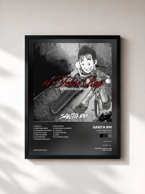 santa rm · 14 de Febre’rap (Remasterizado 2026) — Affiche encadrée