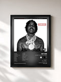 #noir Tableau de l'album Bigger Than Life Or Death (Deluxe) de EST Gee, cadre noir, imprimé et encadré en France