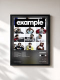 #noir Tableau de l'album Won't Go Quietly de Example, cadre noir, imprimé et encadré en France