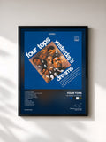 #noir Tableau de l'album Yesterday's Dreams de Four Tops, cadre noir, imprimé et encadré en France