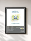 #noir Tableau de l'album New Light Through Old Windows de Chris Rea, cadre noir, imprimé et encadré en France
