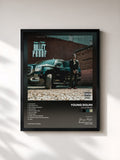 #noir Tableau de l'album Bulletproof de Young Dolph, cadre noir, imprimé et encadré en France