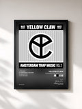 #noir Tableau de l'album Amsterdam Trap Music, Vol. 2 de Yellow Claw, cadre noir, imprimé et encadré en France