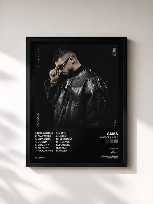 Anas · Diaspora, Vol.2 — Affiche encadrée
