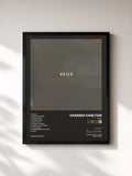 #noir Tableau de l'album Veils de Vanessa Carlton, cadre noir, imprimé et encadré en France