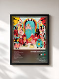 #noir Tableau de l'album Fear Fun de Father John Misty, cadre noir, imprimé et encadré en France