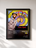 #noir Tableau de l'album I Love Carnival de Kevin Lyttle, cadre noir, imprimé et encadré en France