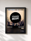 #noir Tableau de l'album Raise Your Hands - EP de Ummet Ozcan, cadre noir, imprimé et encadré en France