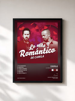 #noir Lo Más Romántico von de Camila als gerahmter Kunstdruck, schwarzer Rahmen, gedruckt und gerahmt in Frankreich