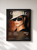 #noir Tableau de l'album Play To Win de Gabrielle, cadre noir, imprimé et encadré en France