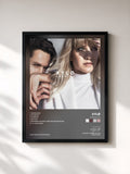 #noir Tableau de l'album America EP de XYLØ, cadre noir, imprimé et encadré en France