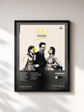 #noir Tableau de l'album Volevo Magia de Verdena, cadre noir, imprimé et encadré en France