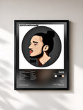 #noir Tableau de l'album Russ The Mixtape de Russ, cadre noir, imprimé et encadré en France