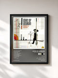 #noir Tableau de l'album Maniobras de Escapismo de Love Of Lesbian, cadre noir, imprimé et encadré en France