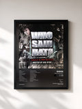 #noir Tableau de l'album Who Said Dat? de Giggs, cadre noir, imprimé et encadré en France
